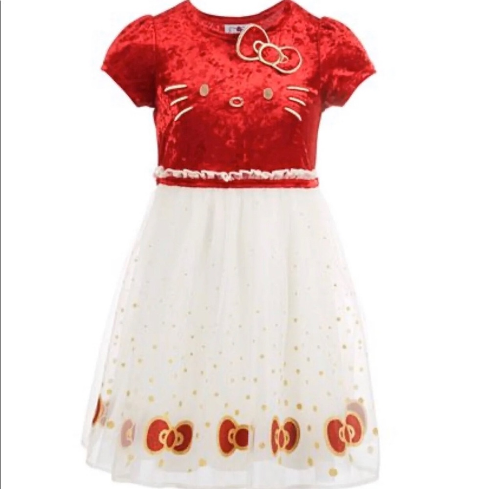 Helly Kitty Crushed Velvet 4T dress